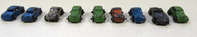 LOT Vintage Barclay toy metal cars, metal wheels, Qty 9, All Wheels Intact 1950s
