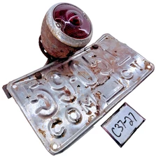 Vintage Stimsonite Ford FOMOCO License Taillight Lamp Hot Rat Rod DuoLamp C37-27