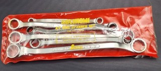 Vintage Sidchrome AF Ring Spanner set 132 9 in original pouch