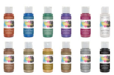 Artiste Metallic Acrylfarbe Set 12 x 59 ml