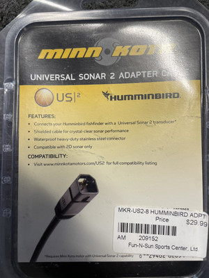 Minn Kota GENUINE MKR-US2-10 Universal Sonar Adapter Cable Lowrance 1852060 NEW