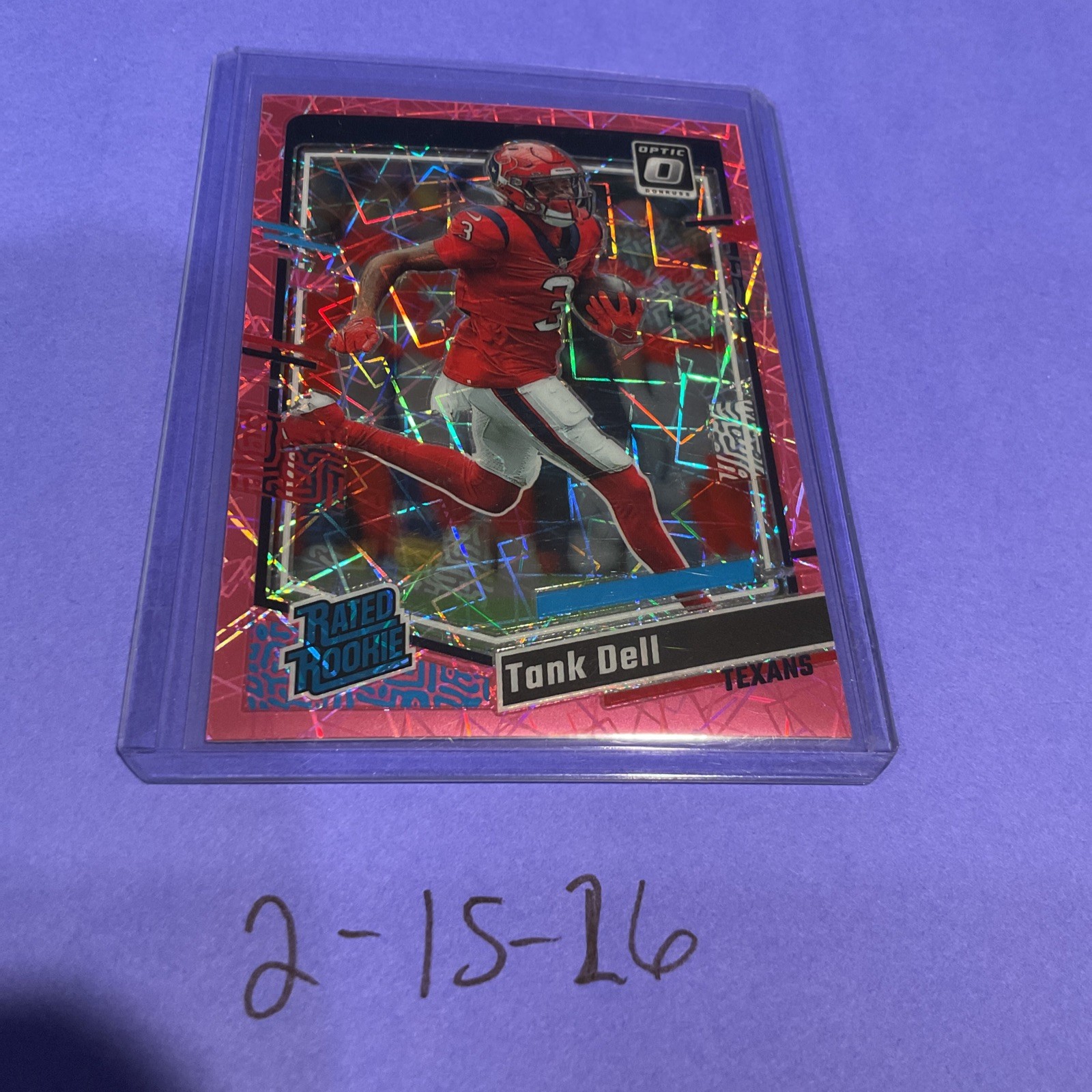2023 Panini Donruss Optic - Rated Rookie Tank Dell #245 Pink Velocity Prizm /79