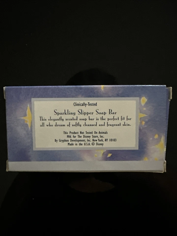 Vintage The Disney Store Cinderella Sparkling Slipper Soap Bar New In Box - Image 2 of 2