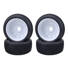 Gazechimp 4Pieces 1/8 17mm RC ON Road Buggy On Road Wheel and tyre For HPI HSP