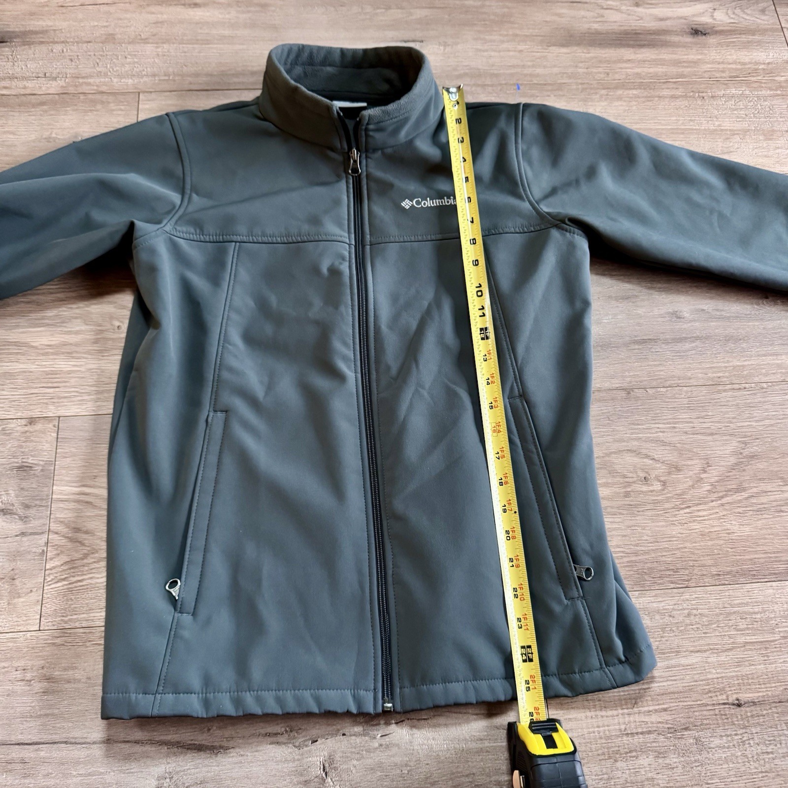 Columbia Softshell Jacket Gray Full Zip Youth XL … - image 7