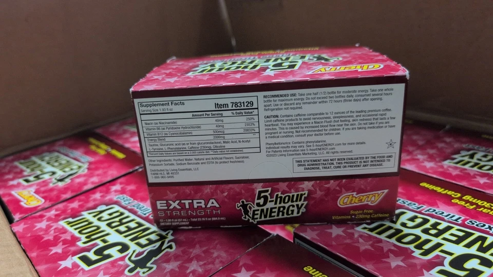 Cereza extra fuerte energética de 5 horas - Ahorra con lote al por mayor a granel de 18 cajas Foto 4 de 4