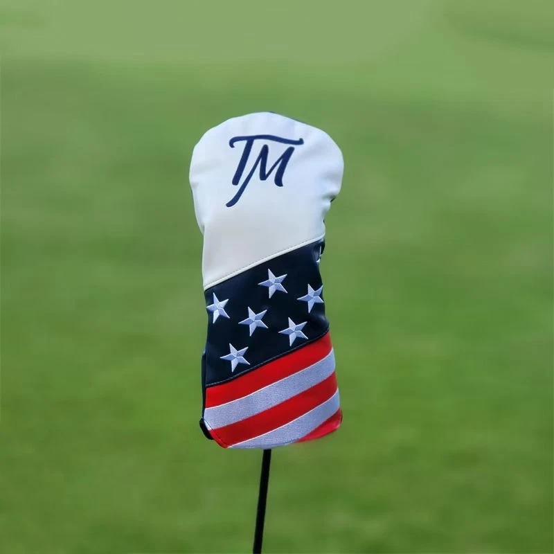 Taylormade USA Stars & Stripes Leather Driver, Wood, Hybrid Head Cover 4pcs Set - Image 2 of 4
