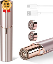 Painless Facial Hair Remover for Women Rechargeable with 2 Replacement Heads