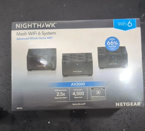 NETGEAR - Nighthawk AX3000 Dual-Band Mesh Wi-Fi System (3-pack) - Black