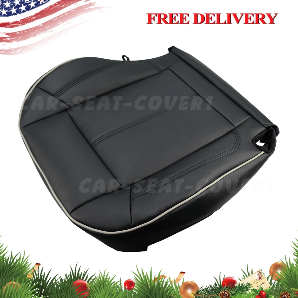 Fits 2006 - 2010 Hummer H3 Driver Passenger Bottom&Top Leather Seat Covers Black - Image 4 of 4