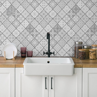 Kitchen Paraschizzi Panel Adhesive Wall PVC Fireproof 260x60 Italy