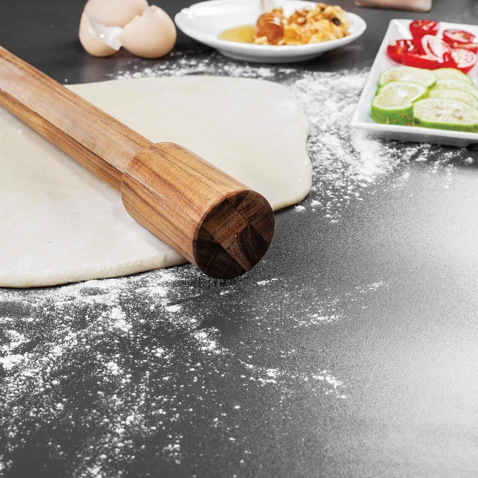 Ironwood Gourmet Acacia Wood Rolling Pins, Long and Thin, 1 Pair, Fixed Handles - Image 3 of 4