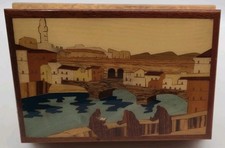 Vintage Italian Sorrento Marquetry Inlaid Woo...