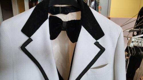 VINTAGE First Nighter Tuxedo Jacket Sz 46L White Formal VINTAGE First Nighter Tuxedo Jacket Sz 46L White Formal