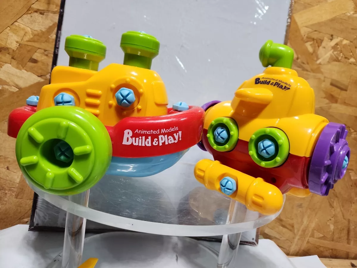 Animated Models Build Play Boat Submarine Toy with Tools Set