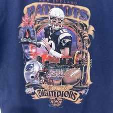 Vintage 2002 Tom Brady New England Patriots Super Bowl Champs Mens XL T-Shirt