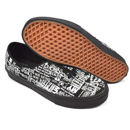 Comme des Garcons CDG Vans Authentic LX Message Graffiti Black
