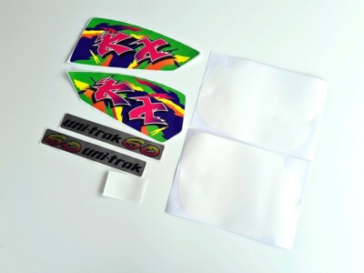 Kawasaki KX60 Full Reproduction Decal Kit INC white warning label