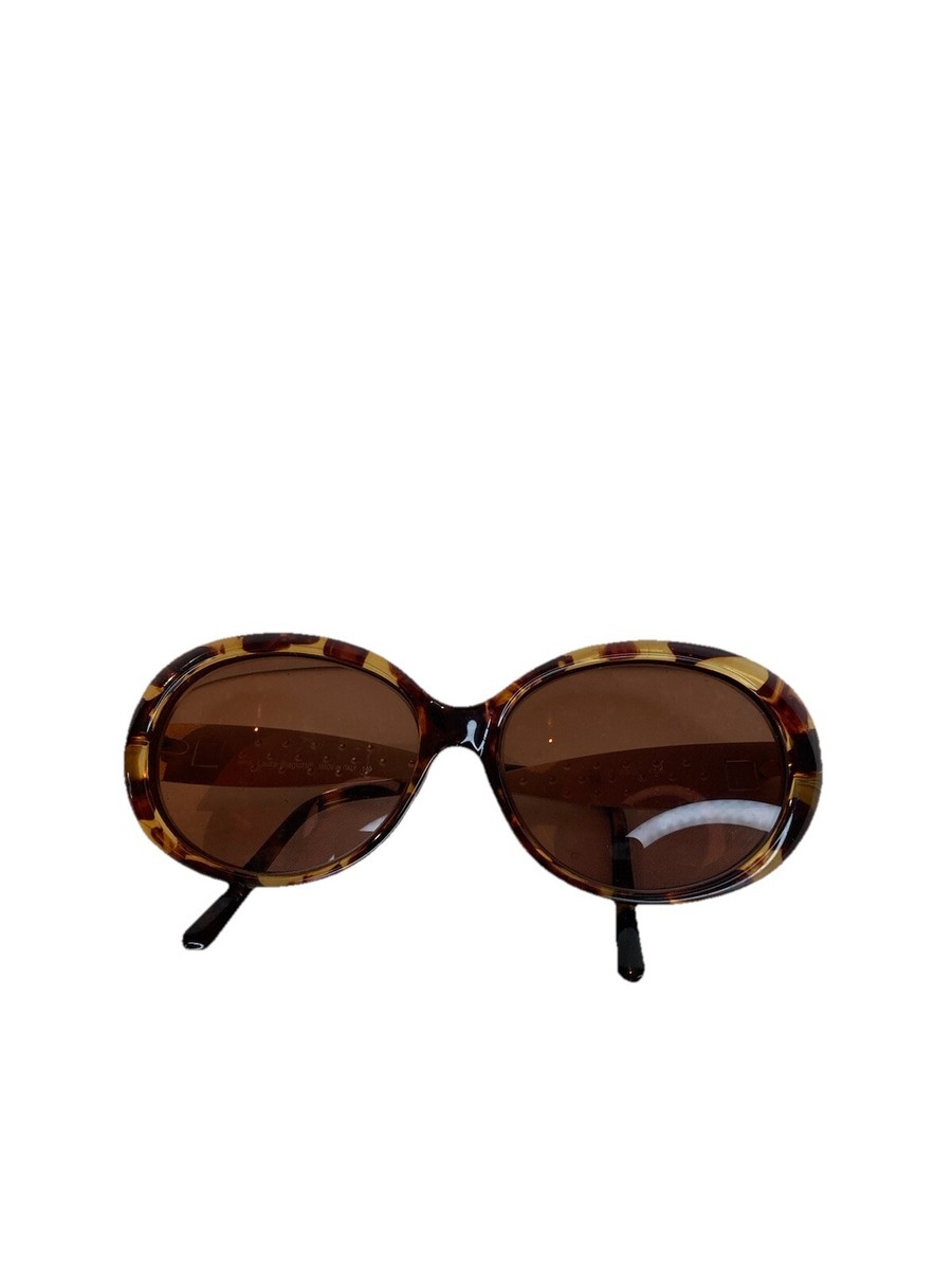Vintage Laura Biagiotti Tortoise Shell Oval Sunglasses excellent condition LAURA BIAGIOTTI Vintage Sunglasses Oval Gold Temple Tortoise  main image 3