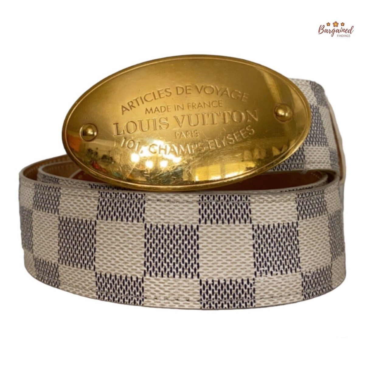 Authentic Louis Vuitton Damier Azur Canvas Leather Voyage  display picture 1