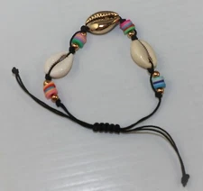 Boho Seashell Macrame Beaded Bracelet Wristband Surfer Closing Women