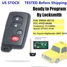 for Toyota Highlander 2007-2014 Smart Key Remote Fob HYQ14AAB 271451-0140 Unlock