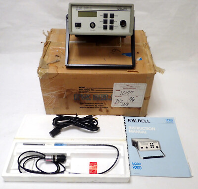 FW BELL 9200CE GAUSSMETER 2G-2kG DC-10 kHz w STG92-0404 PROBE 1X & MANUAL TESTED
