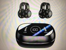 Earbuds M47 Wireless Ear Clips Bluetooth V5.4, Buds With Charging Case