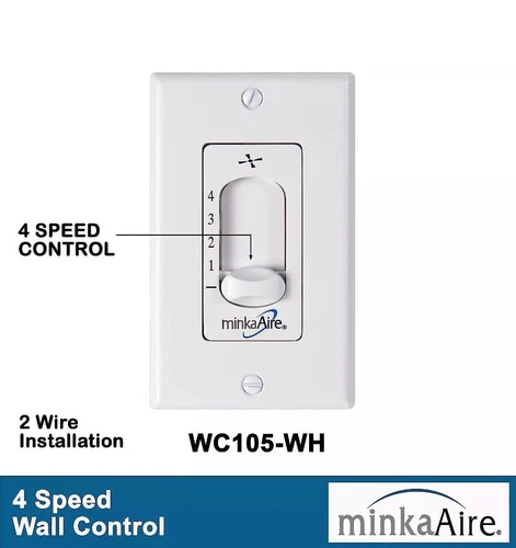 MinkaAire Roto F524-WHF Ceiling Fan 52 Inch 3 Blades Flat White - Picture 3 of 4