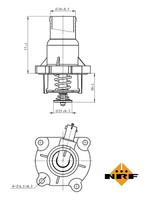 NRF 725030 Thermostat, KÜHlmittel FÜR Alfa Romeo Chevrolet Fiat Opel Vauxhall