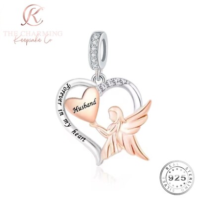 Ehemann Anhänger echt 925 Sterling Silber & Roségold Schutzengel - Denkmal