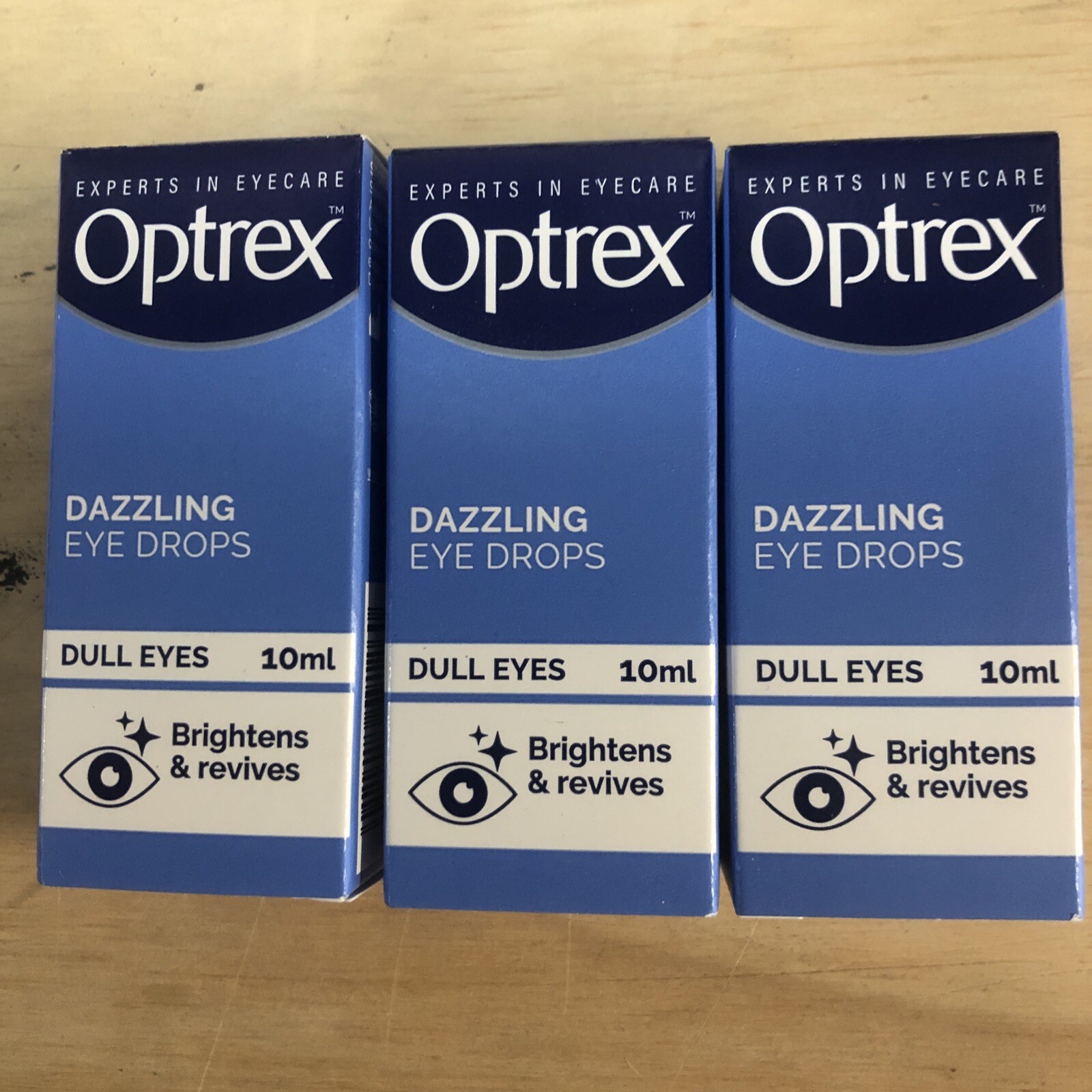 Optrex Dazzling Eye Drops for Dull Eyes, brightens and Revives 10ml X3 10/2025