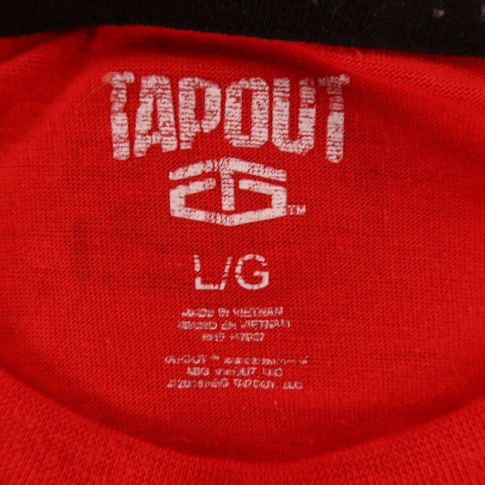 Camisa Tapout Para Hombre L Roja Manga Corta Logo Gimnasio Entrenamiento Informal Foto 3 de 4