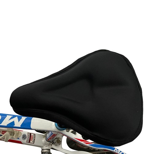 Cojín de asiento ancho suave para bicicleta de montaña cojín de sillín cómodo negro 2 piezas - Imagen 4 de 13