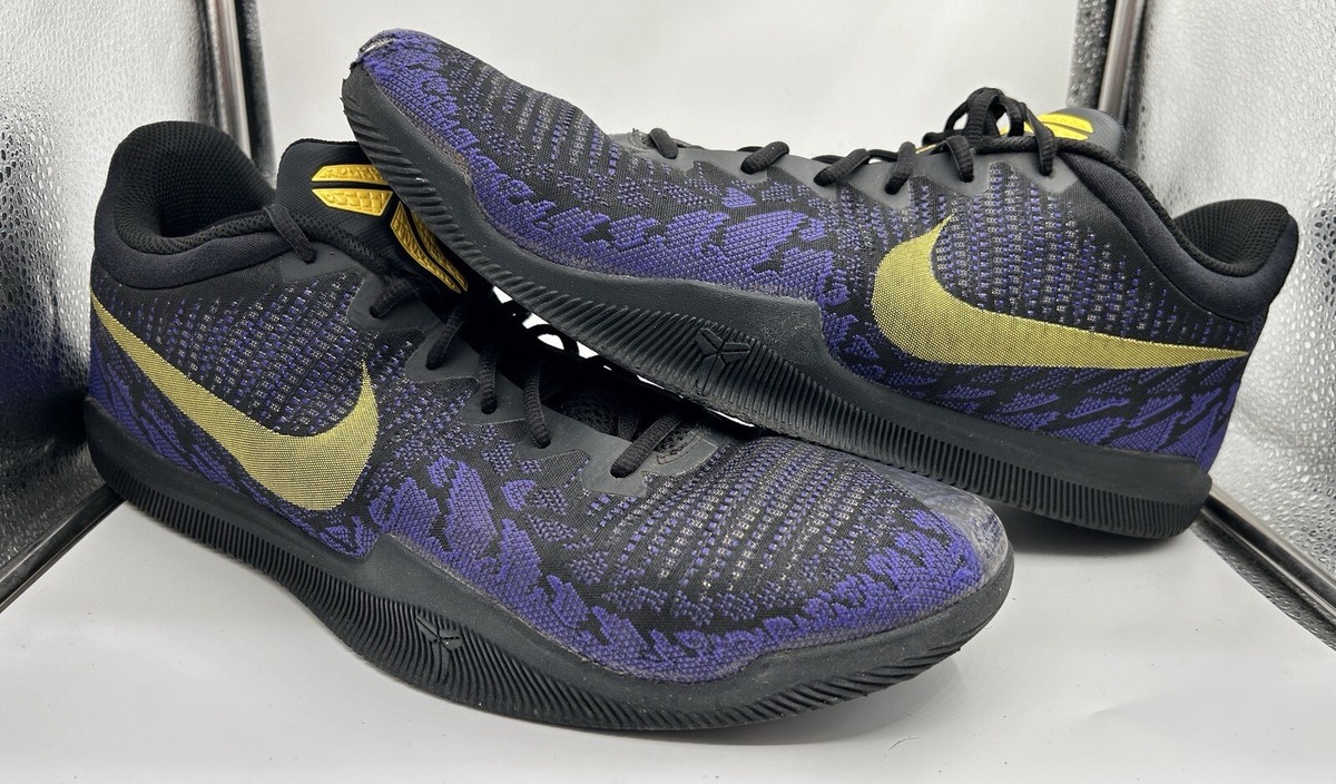 Nike Mamba Rage Kobe Lakers Away Sz 15 Purple Yellow 908972-024 Basketball