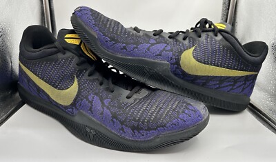 Nike Mamba Rage Kobe Lakers Away Sz 15 Purple Yellow 908972-024 Basketball 