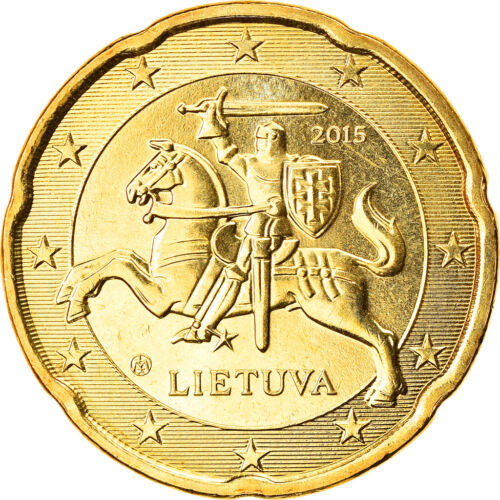 [#365037] Lithuania, 20 Euro Cent, 2015, UNZ, Nordic gold - Picture 1 of 2