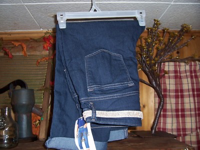 LEE RIDERS MIDRISE CAPRI PANTS JEANS SIZE 6 DARK DENIM LADIES CASUAL CLOTHES NEW