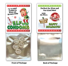 ELF Mini CONDOMS Gag Joke Stocking Stuffer White Elephant Gift Party Christmas