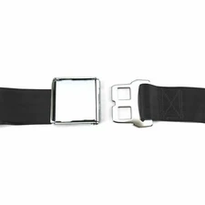 2PC 2 Point Black Lap Seat Belt with DOT Cert 88 Inch (Pair)