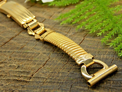 Vintage NOS 16mm Deployment Clasp Sentinel Watch Band Rolled Gold Plate Art Deco