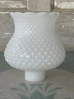 Vintage White Milk Glass Hobnail Lamp Sconce Shade Globe Fitter 1-1/2”