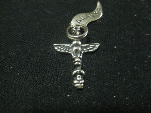 Sterling Silver Alaska Totem Pole Charm - Picture 1 of 4