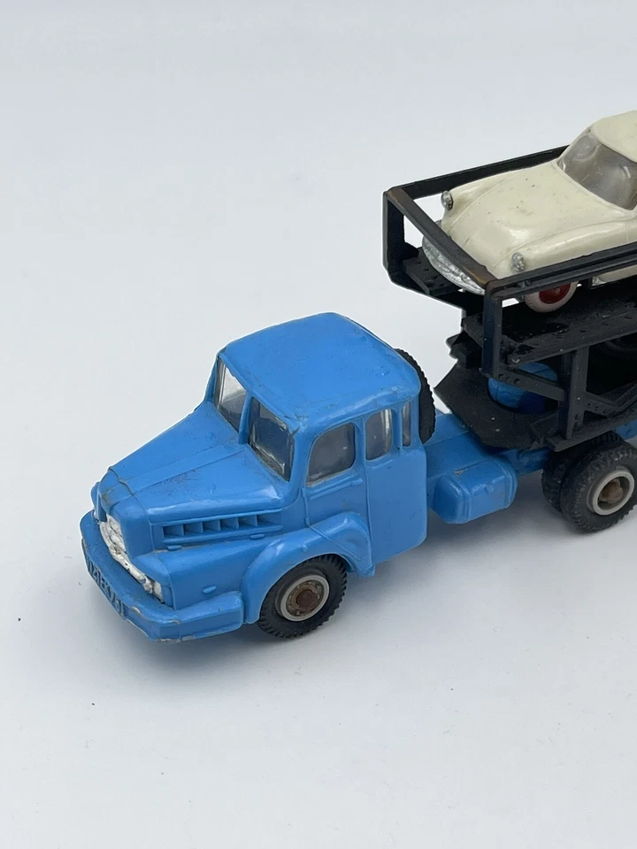 Trattore Unic Zu 120 + Rimorchio Porta Auto + 4 Citroen DS Micro NOREV 1/86 - Immagine 2 di 4