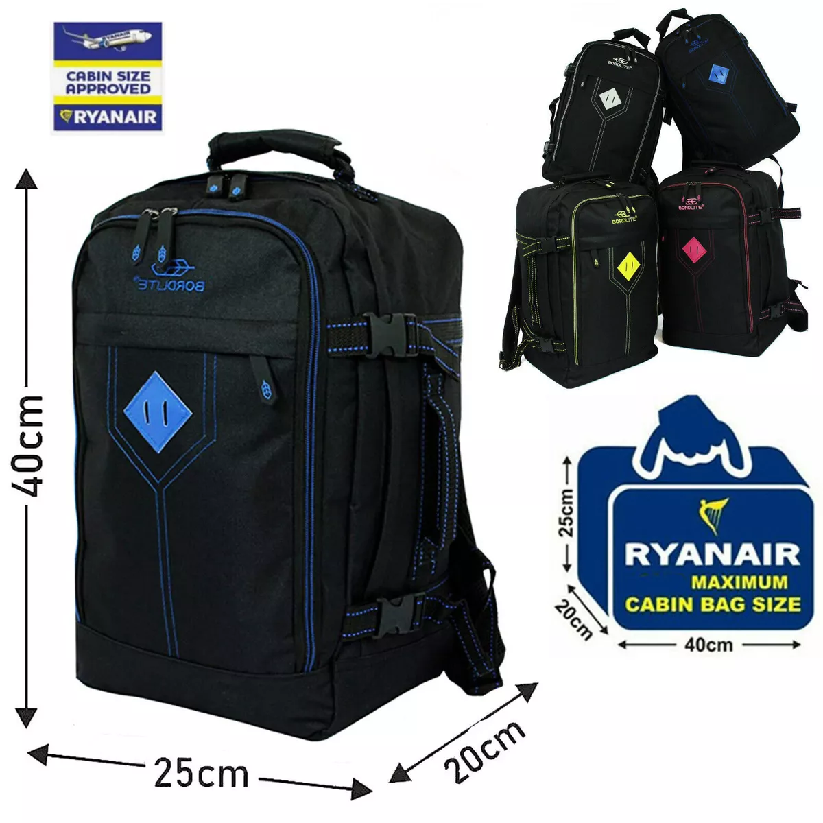 Ryanair personal item size: 6 perfect Ryanair 40x20x25 bags - The