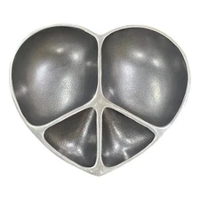 Heart-Shaped Divided Love & Peace Nut & Candy Serving Dish Inspired Generations