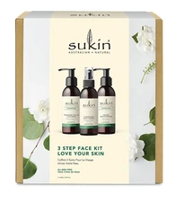 Sukin 3 Step Face Kit - Love Your Skin  (All Skin Types) - 3 X 125ml
