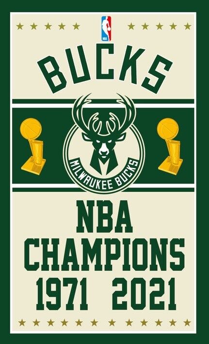 Wincraft Milwaukee Bucks 2021 NBA Champions Plastic Sign - MODA3