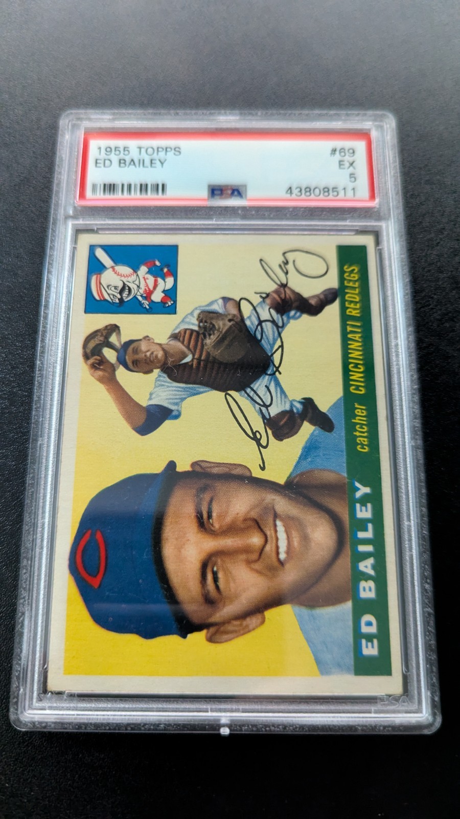 Ed Bailey #69 Baseball Cards 1955 Topps trading card — raw and PSA graded price guide