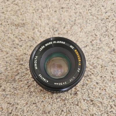 Minolta MD 50mm f/1.7 Manual Focus Standard Lens No Lens Caps Used Tested Read